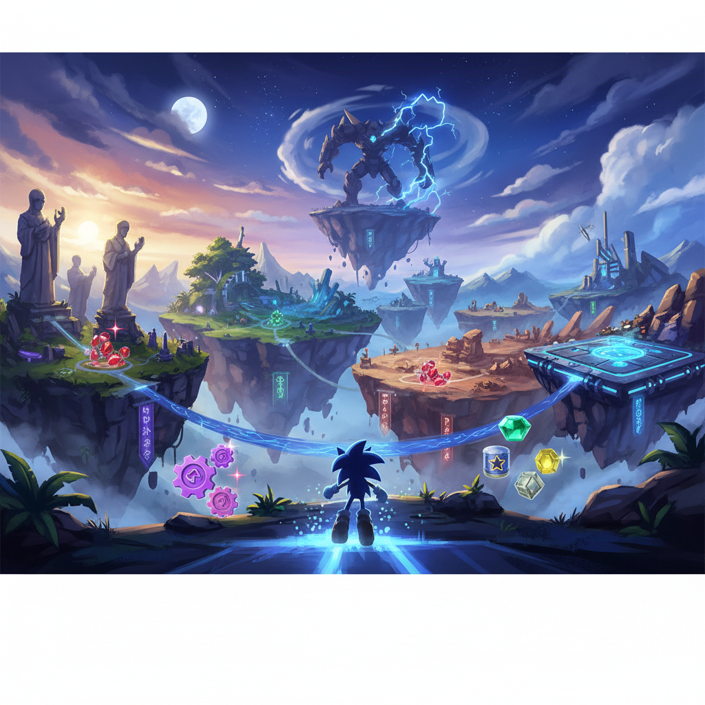 All Sonic Frontiers Island Maps and Collectibles Guide