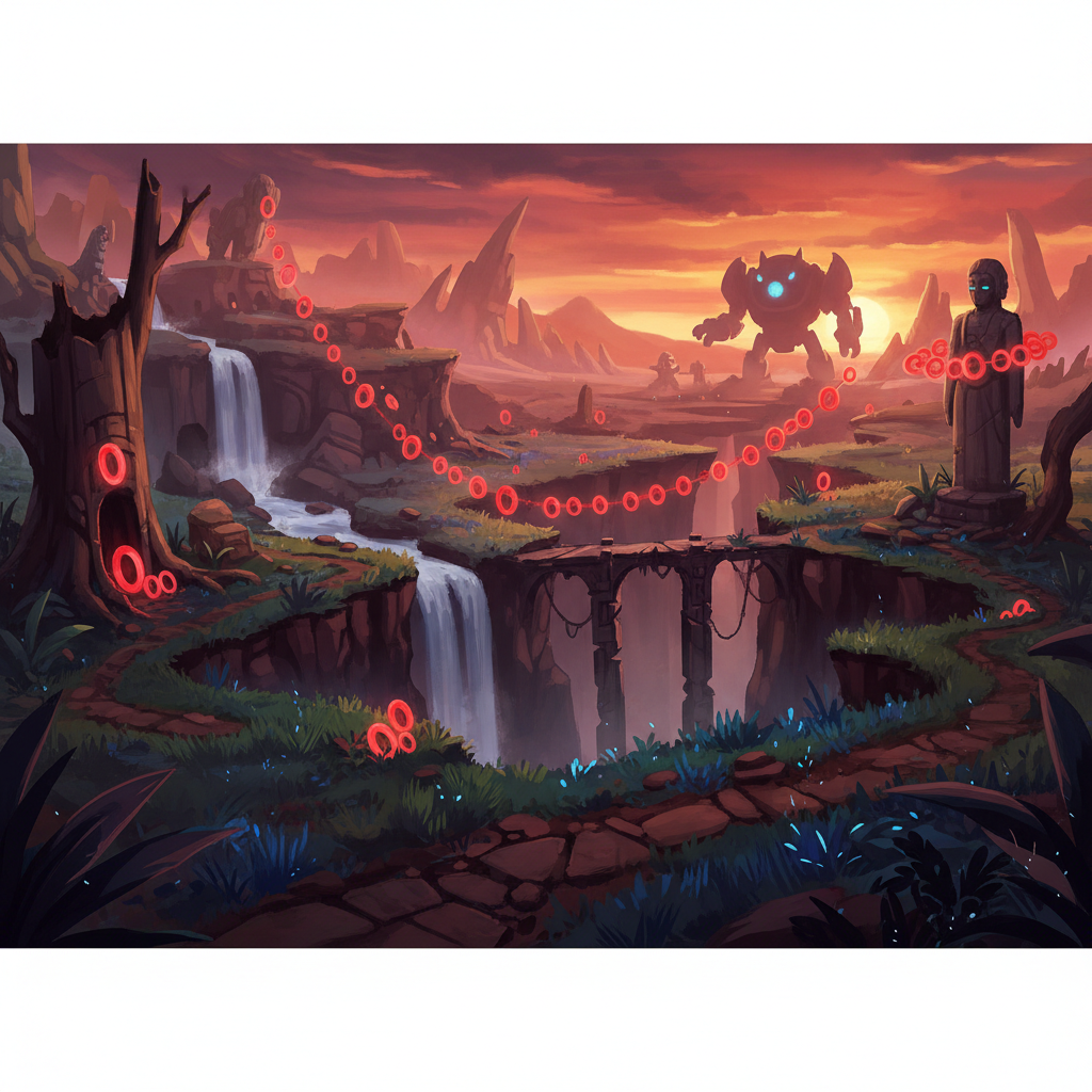 All Red Ring Locations on Kronos Island in Sonic Frontiers — illustration