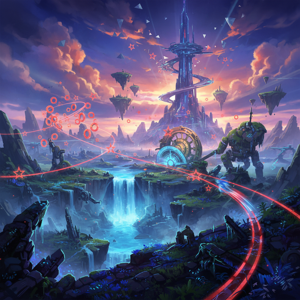 All Red Star Ring Locations on Kronos Island in Sonic Frontiers — illustration