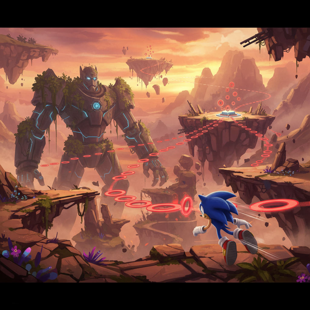 Sonic Frontiers: How to Get All Red Rings on Chaos Island — illustration