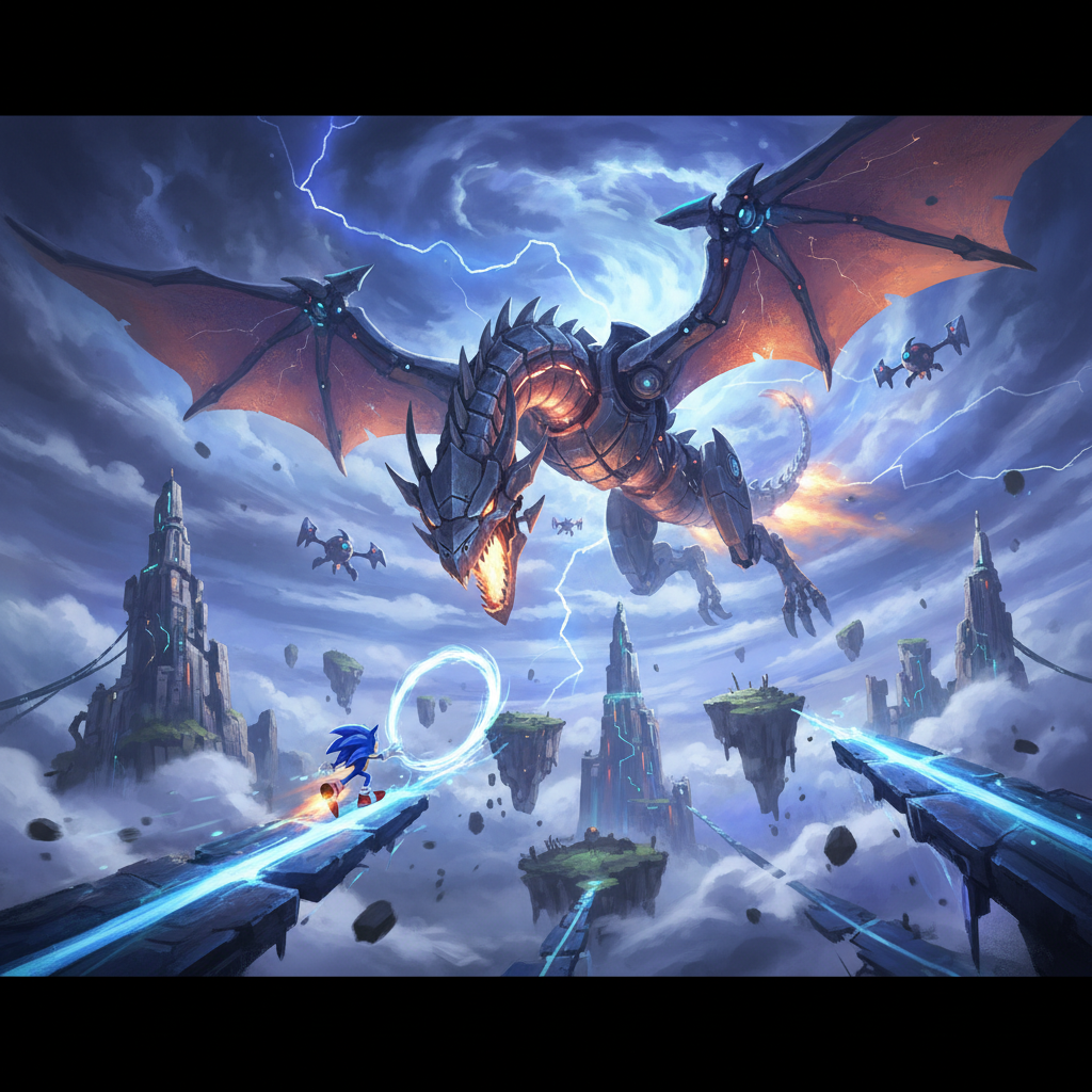 Wyvern Boss Fight in Sonic Frontiers